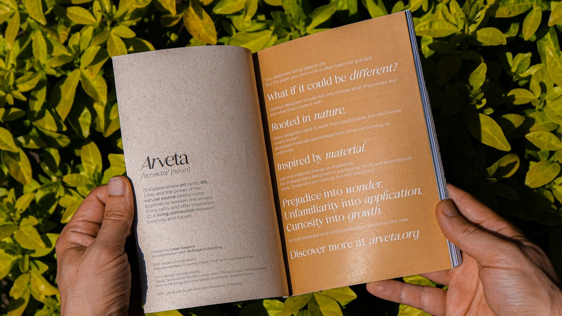 Arveta zine cover